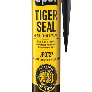 Tiger Seal Black Adhesive and Sealant, Black, 10oz