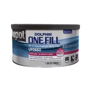 U Pol Products Dolphin UP0660 Premium All-In-One Body Filler - 1 quart Tin - Off-White Paste