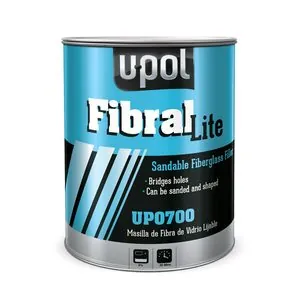 U Pol Products FIBRAL LITE UP0700 Lite Fiber Glass Filler, 3 Liter Tin, Yellow Fibrous Paste