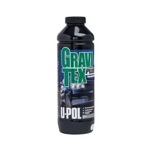 U Pol Products GRAVITEX PLUS UP0721 HS Stone Chip Protector, 1 L Bottle, Black, 4 to 6 hr Curing