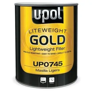 U Pol Products GOLD UP0745 Lightweight Body Filler, 3 Liter Tin, Gold Paste, Lightweight
