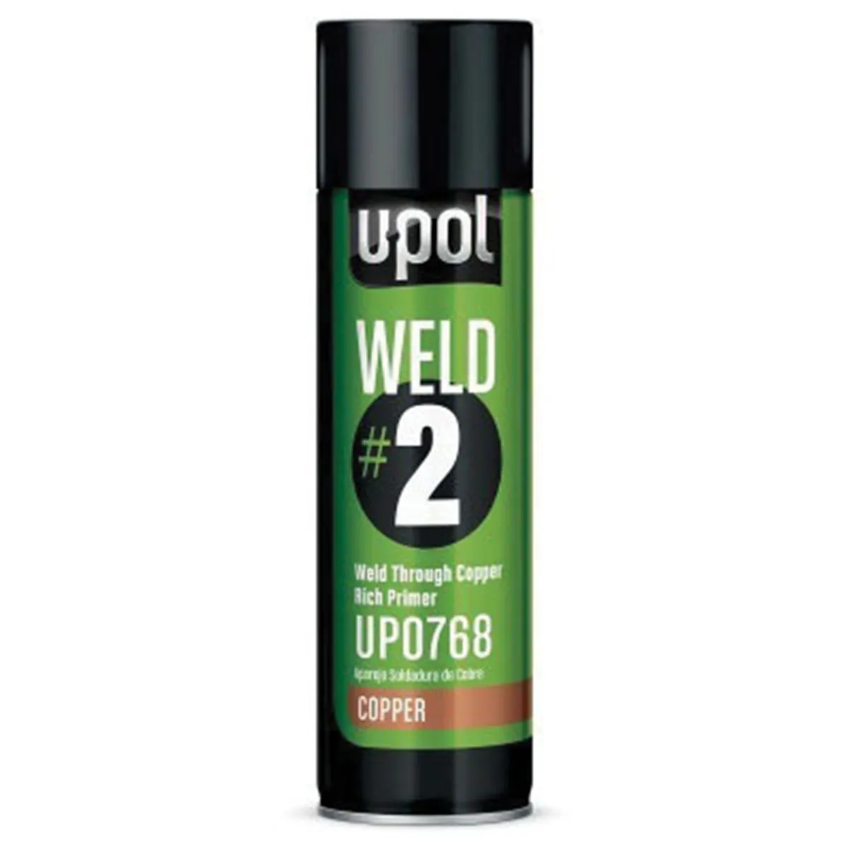 U Pol Products UP0768 WELD#2 Weld-Through Primer, 450 mL, Copper, 53.8 sq-ft Coverage, 10 to 20 min Air Dry Curing