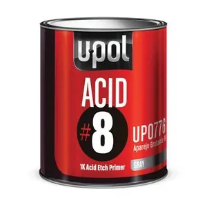 U Pol Products UP0776 Fast Drying 1K Acid Etch Primer, 1 L Tin, Gray, 10 to 20 min Curing, Fast Drying