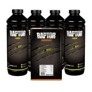U Pol Products RAPTOR UP0820V Low VOC Raptor Kit, Black, 3:1 Mixing, 125 sq-ft Coverage