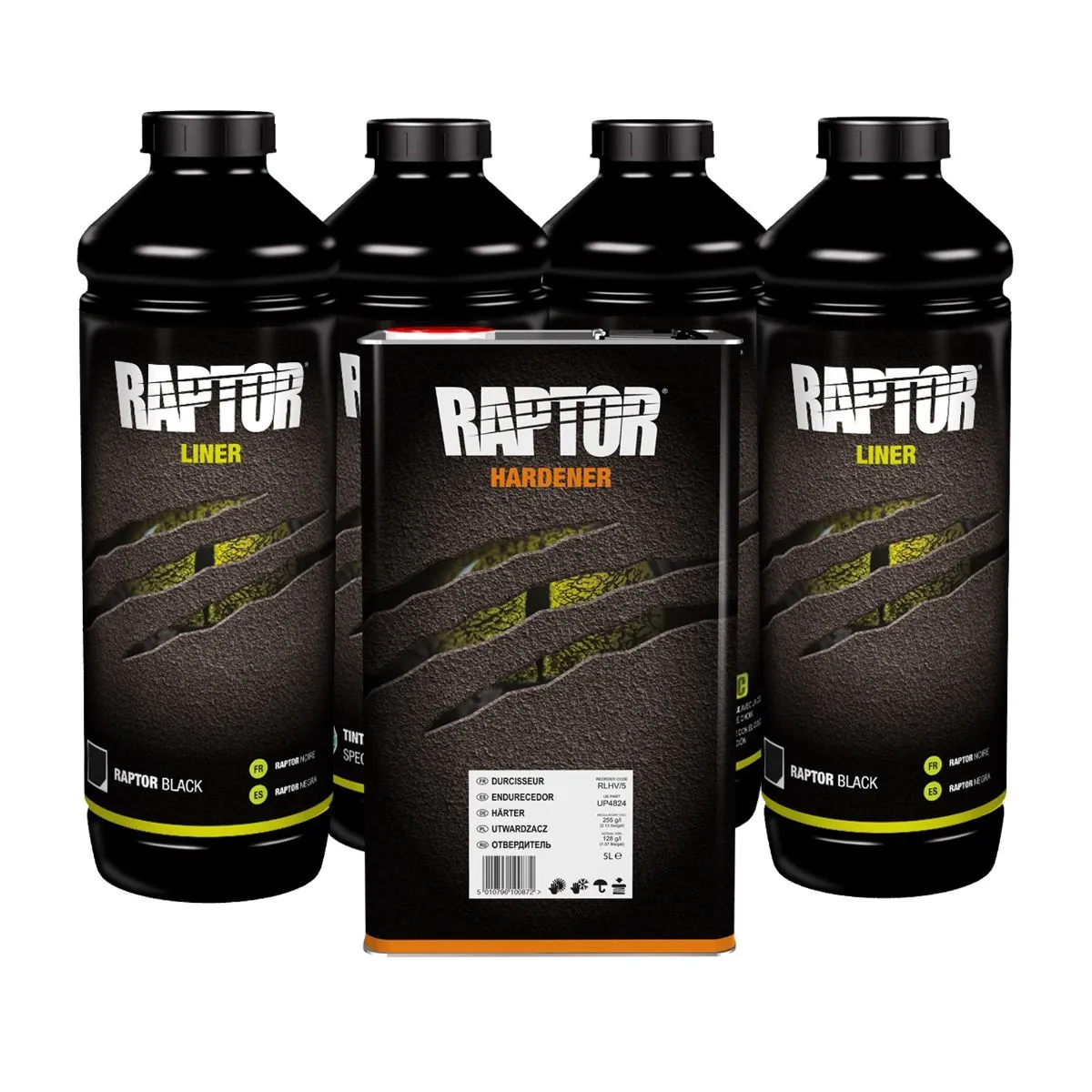 U Pol Products RAPTOR UP0820V Low VOC Raptor Kit, Black, 3:1 Mixing, 125 sq-ft Coverage
