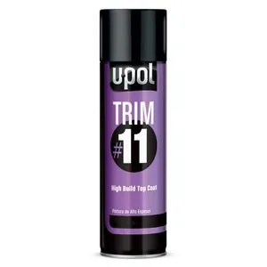 U Pol Products Trim Number 11 UP0880 High Build Top Coat, 450 mL Aerosol Can, Metallic Steel, 48.4 Square Foot Coverage