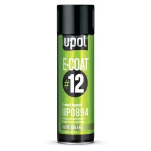 U Pol Products E-COAT#12 UP0894 Repair Aerosol, 450 mL Aerosol Can, Olive Green, 59 sq-ft Coverage
