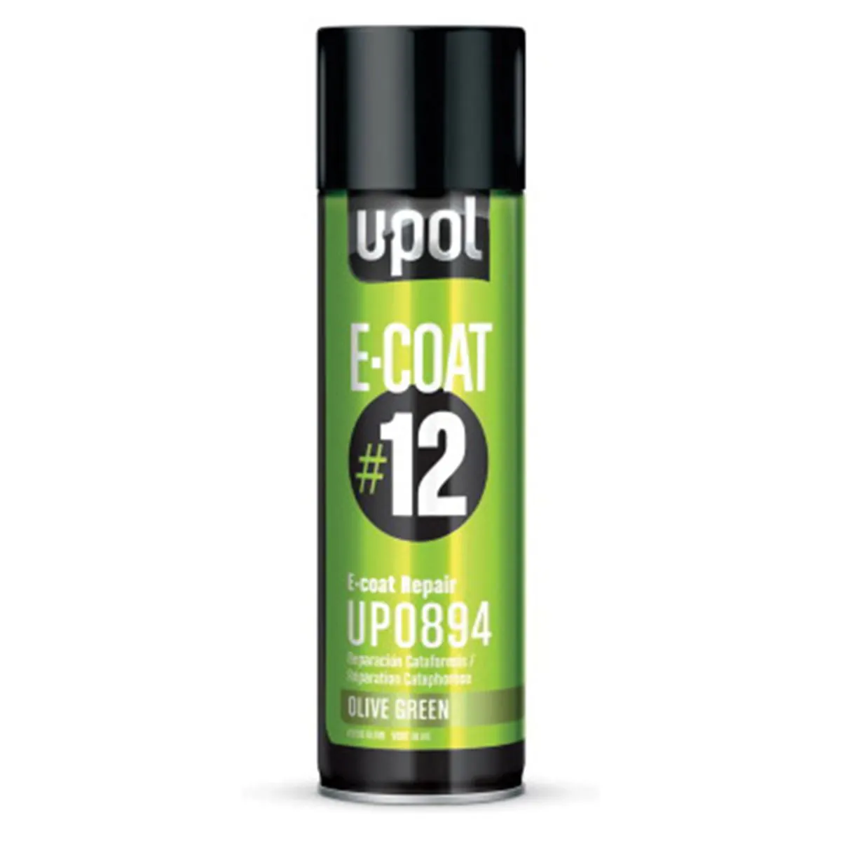 U Pol Products E-COAT#12 UP0894 Repair Aerosol, 450 mL Aerosol Can, Olive Green, 59 sq-ft Coverage