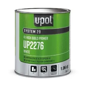 U Pol Products SYSTEM 20 National Rule 4:1 High Build Primer - 1 Liter Tin - White