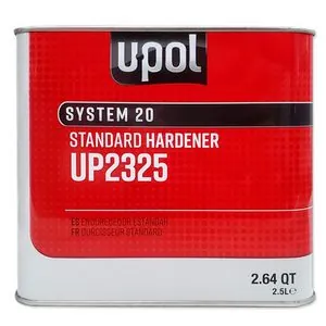 U Pol Products SYSTEM 20 UP2325 National Rule Standard Hardener, 2.5 L Tin, Clear, Liquid