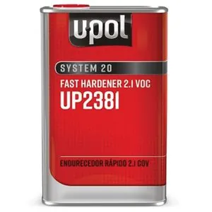U Pol Products SYSTEM 20 UP2381 Fast Hardener, 1 L Tin, Clear, Liquid, Use With: 2.1 VOC 2K Primers and Clearcoats