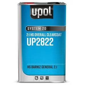 U Pol Products SYSTEM 20 UP2822 National Rule HS Overall Clearcoat, 5 Liter Tin, Gloss, 2:1 Mixing