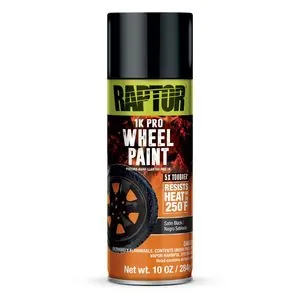 U Pol Products RAPTOR 1K Wheel Paint Satin Black 10oz