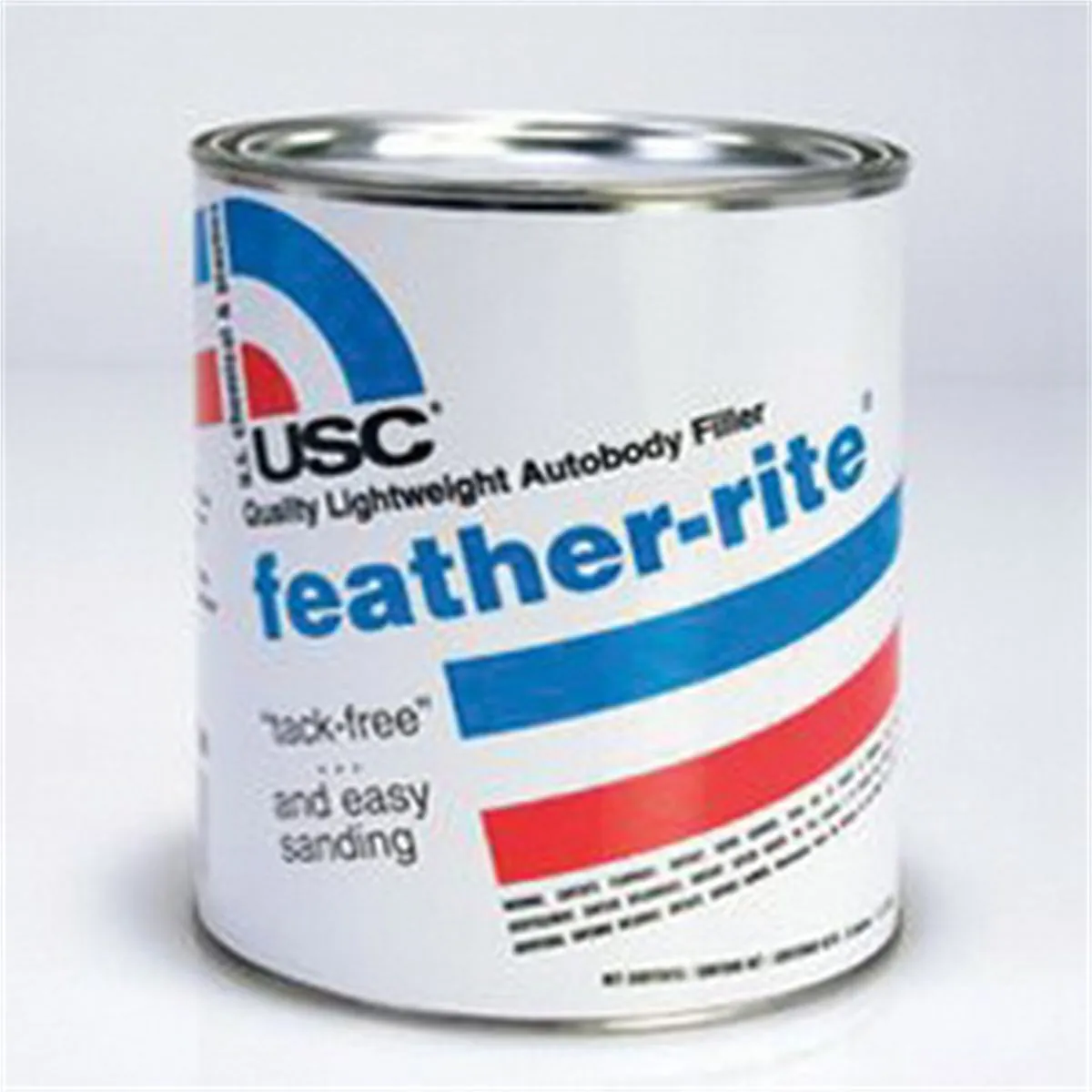 US Chemical FEATHER-RITE 21335 Lightweight Autobody Filler, 1 qt, Off-White, Liquid