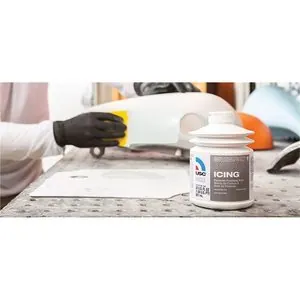 US Chemical Icing 26011 Polyester Finishing Putty, 30 oz Pumptainer Bottle, Off-White, Liquid