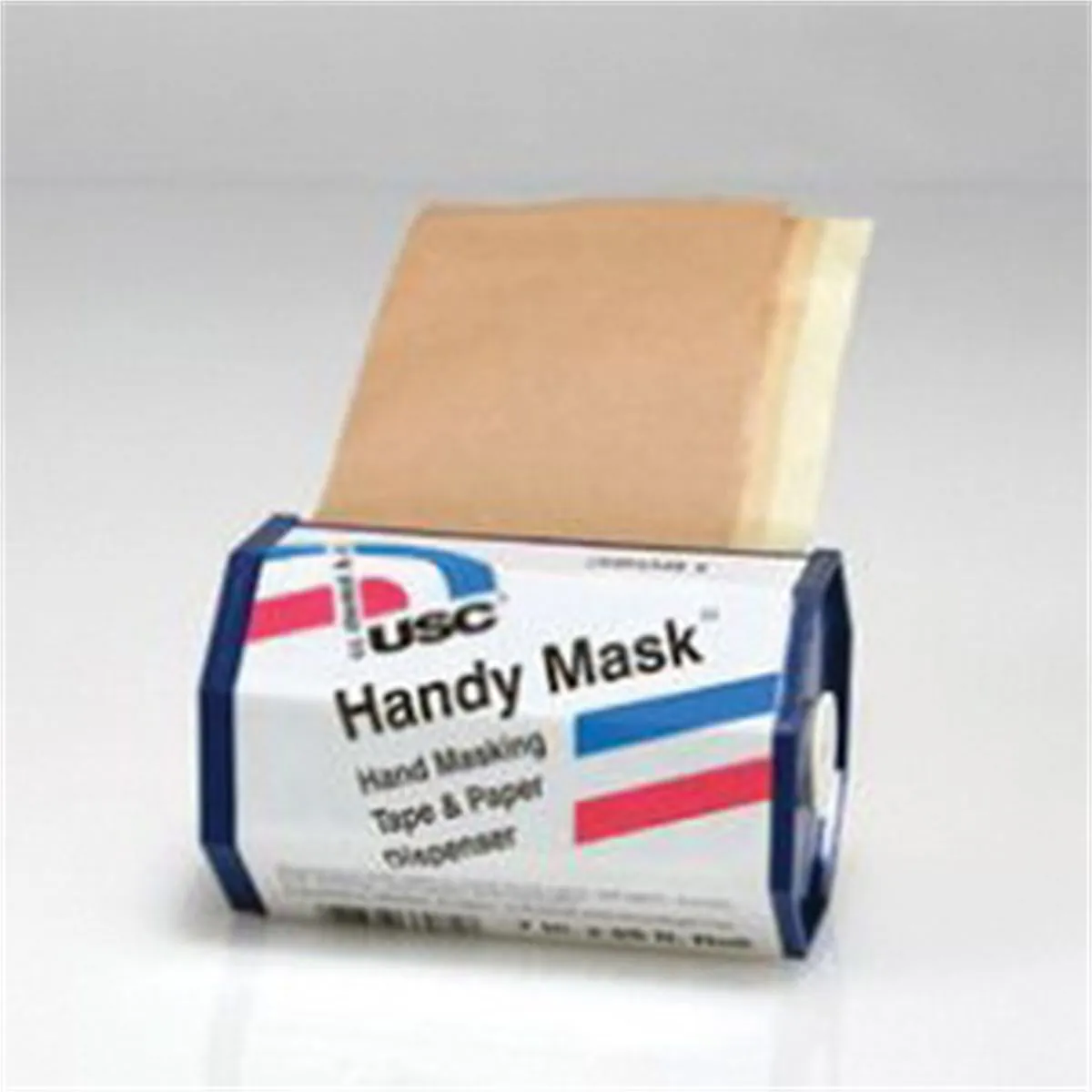 US Chemical Handy Mask 38081 Hand Masking Tape and Paper with Dispenser, 7 in W x 65 ft L