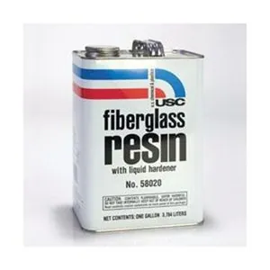 US Chemical 58020 Fiberglass Resin, 1 gal Can, Amber, Liquid