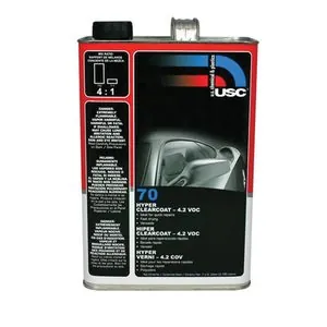 US Chemical 70-1 70 High-Build Hyper Clear Coat, 1 gal, 4:1 Mixing