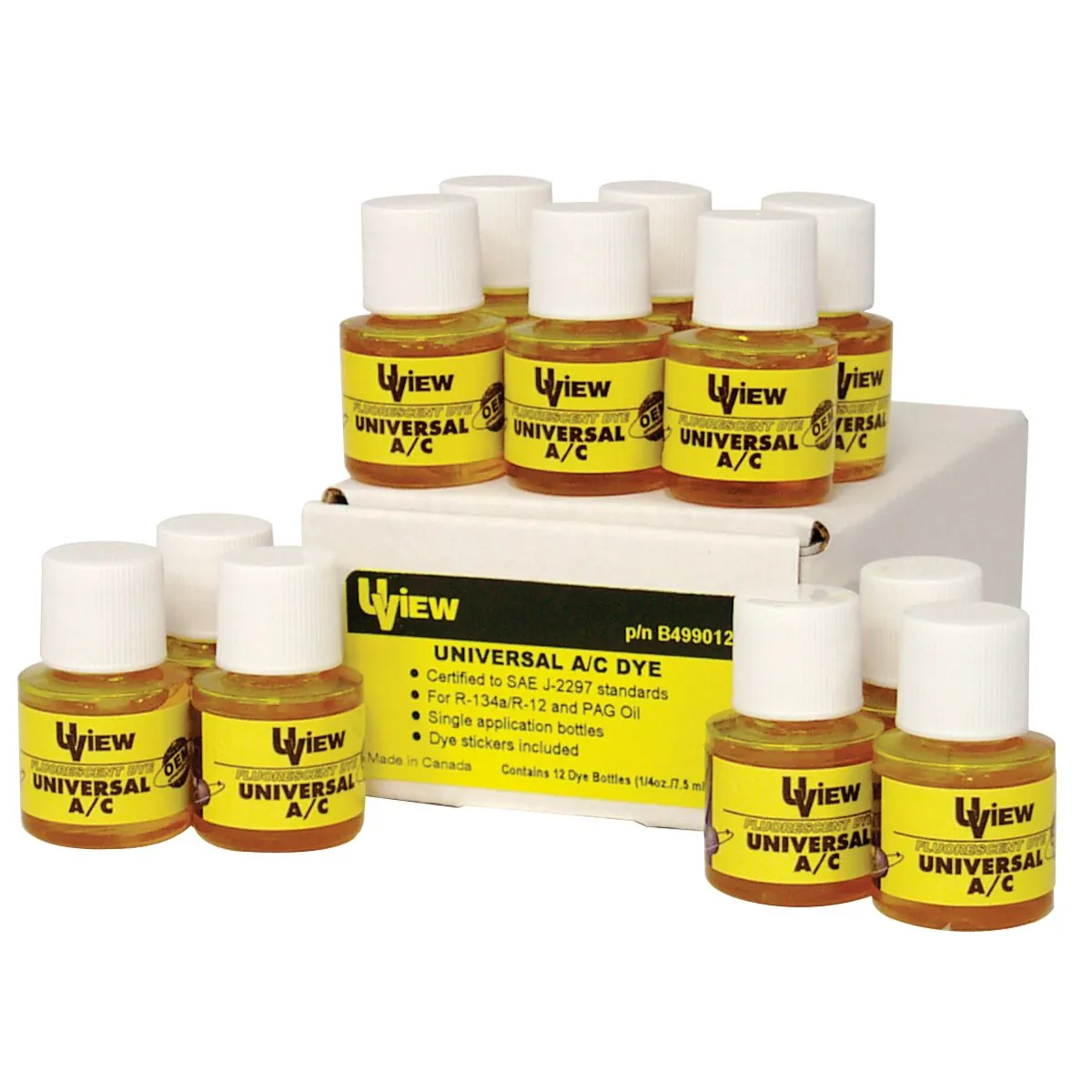 UVIEW UNIVERSAL A/C SYSTEM DYE: (12 X 1/4OZ./7.5ML)