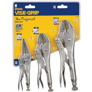 Vise Grip 323S 3 Pc. Tool Set Contains One Each: 10WRr, 7Rr and 6LNr Locking Tools