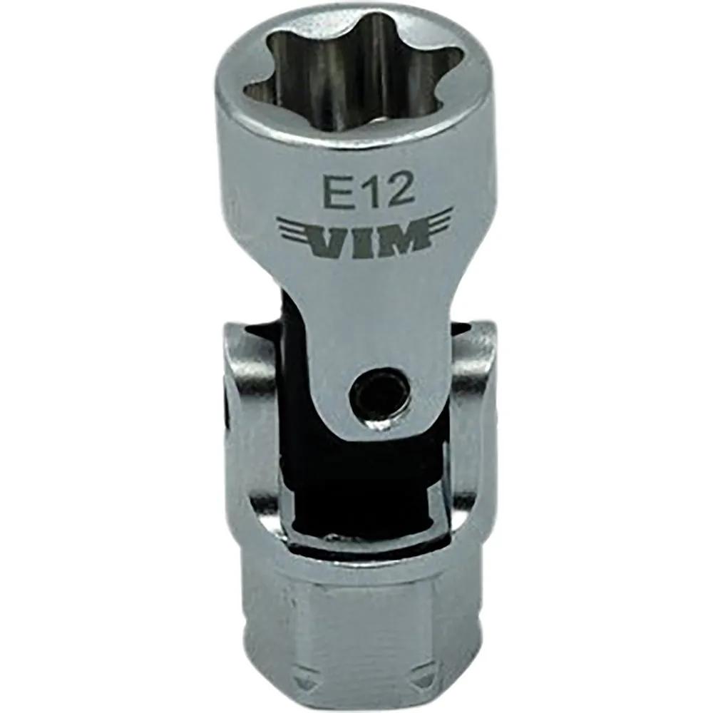 E12 TORX DUAL DRIVE STUBBY UJ SOCKET - 1/4'' X 11MM DR.