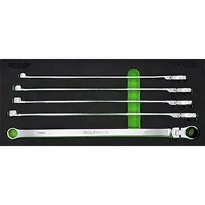 5 PC. DEEP SPLINE RATCHETING FLEX HEAD WRENCH SET (15-19 MM)