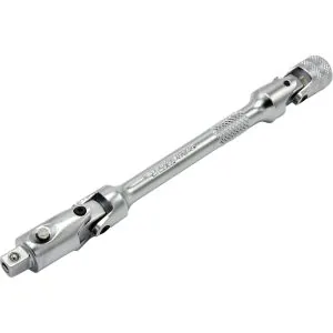 6" L 1/4" DR. Double Joint Universal Locking Extension W/Spring-Loaded Male End