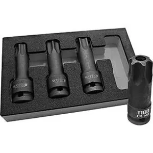 Large Impact Torx Driver Set - T70, T80, T90 & T100 on 1/2" Square Drive