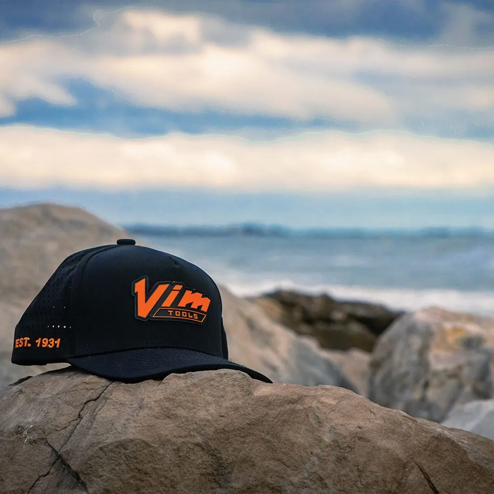PVC VINTAGE ORANGE VIM LOGO & 1931 - BLACK HAT