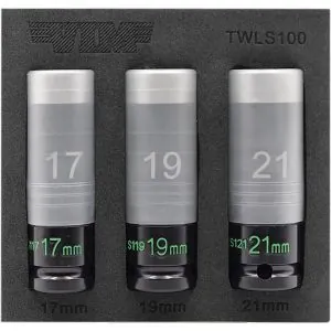 3 PC. THIN WALL IMPACT LUG NUT SOCKET SET