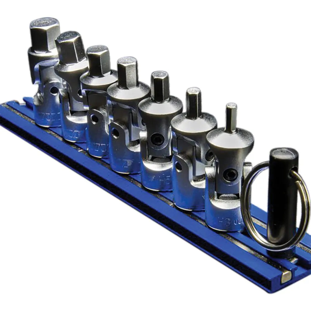 U-Joint Metric Hex Drivers, 3mm-10mm, w/ 1/4" Sq Drive, Magrail TL Base