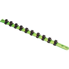 1/2" SOCKET RACK 10PC 1/2" STUDS-GREEN