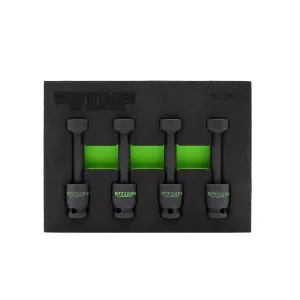 VIM Tools 4 PC. 1/2'' DR. IMPACT BALL UJ CLOSE-QUARTER SOCKET SET