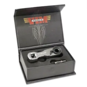VIM Tools 3/8 Inch Mini Ratchet Double Square Drive, Offset Female Square Drive In Handle