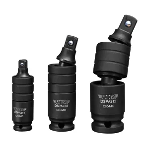 VIM Tools 3 Piece Impact Dual Swivel Pinless Adapter Set