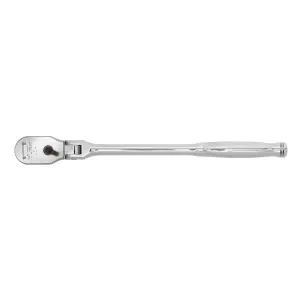VIM Tools 3/8 Inch Drive 12 Inch OAL 90T Flex Head Ratchet - Usa Made Chrome