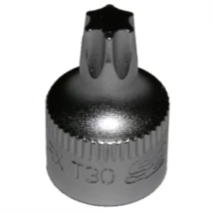 VIM Tools T30 - 1/2 CUT Torx Driver, 1/4 in. Square Drive, 3/4 in. OAL, S2 steel