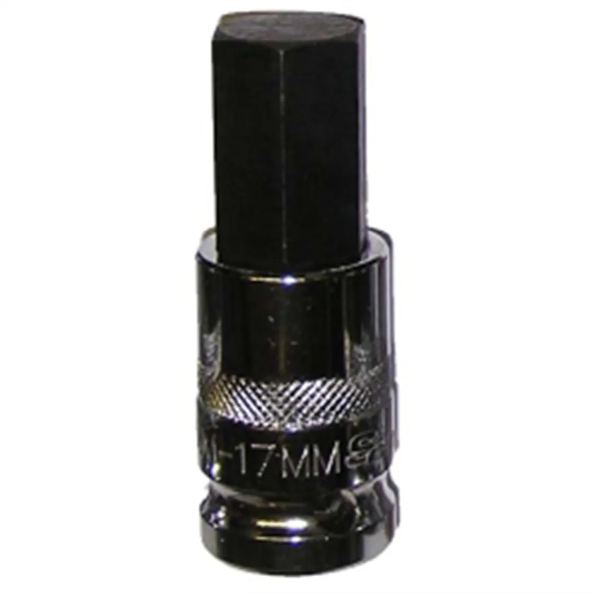 VIM Tools 17 mm Hex Bit, Chrome 1/2 Inch Square Drive Bit Holder