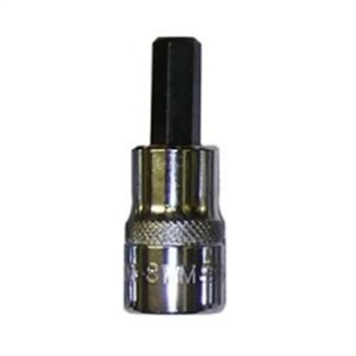 VIM Tools 8 mm Hex Bit, Satin Chrome 3/8 Inch Square Drive Bit Holder