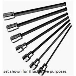 VIM Tools 3/16 Inch Ball Hex Blade, 3/8 Square Drive Holder, 6 Inch OAL
