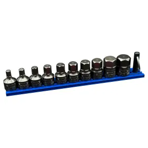 VIM Tools Impact Metric Hex Driver Set 10 Piece Power Or Hand Approved, 3/8 Square Drive