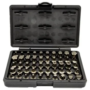 VIM Tools Impact Master Set, 50 Piece, Half Cut TORX, Hex, Flat, Philips, & XZN Drivers, 3/8 Inch Square Drive