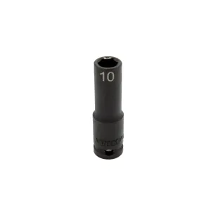 VIM Tools 10 mm X 3/8 Inch Drive CR-MO Impact Socket - Deep