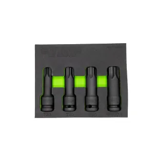 VIM Tools 1/2 Inch Drive Impact TORX Drivers, T70,T80,T90,T100, One Piece Drivers,3 Inch Long