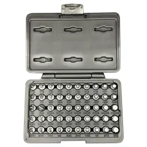VIM Tools Elite 50 Piece Mechanics Master Set, All 1/4 Inch Drive And 20 mm OAL, TORX, TORX Plus, XZN Hex Flat Philips