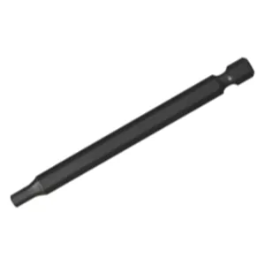 VIM Tools 5 mm Power Drive Hex Bit 6 Long, S2 Steel, Gun Metal Gray