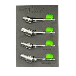 VIM Tools 4 Piece Power Drive UJ Adapter Set