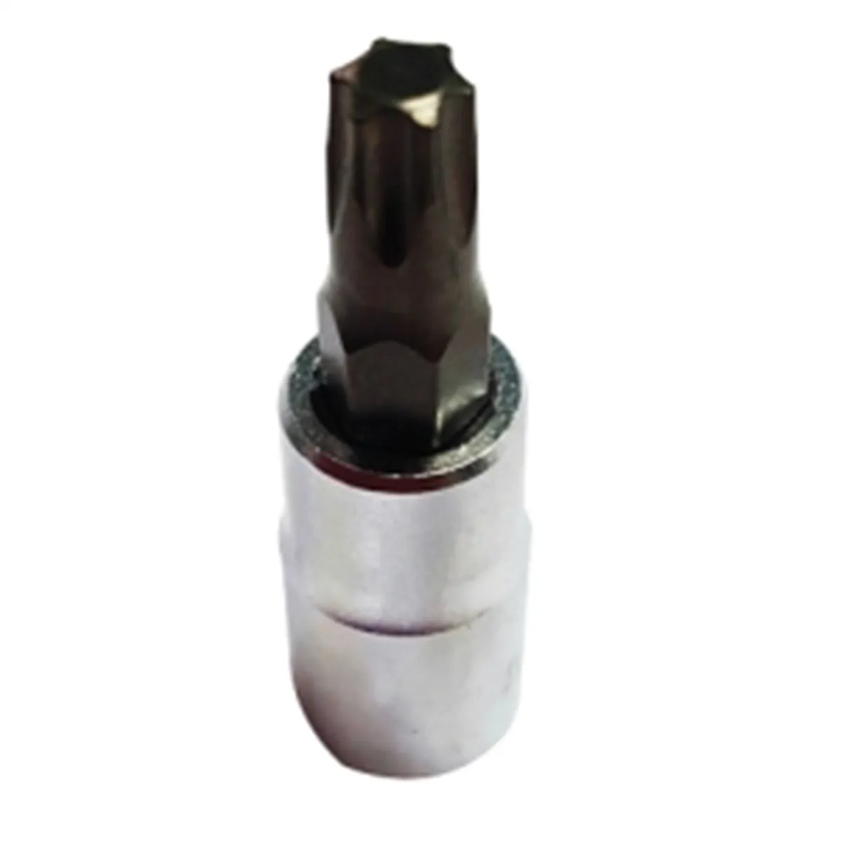 VIM Tools T15 TORX, Gun Metal Gray Bit, Satin Chrome 1/4 Inch Square Drive Bit Holder