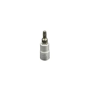 VIM Tools T20 TORX, Gun Metal Gray Bit, Satin Chrome 1/4 Inch Square Drive Bit Holder