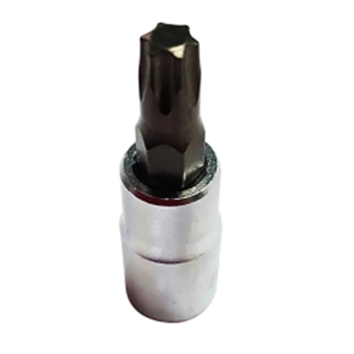 VIM Tools T6 TORX, Gun Metal Gray Bit, Satin Chrome 1/4 Inch Square Drive Bit Holder